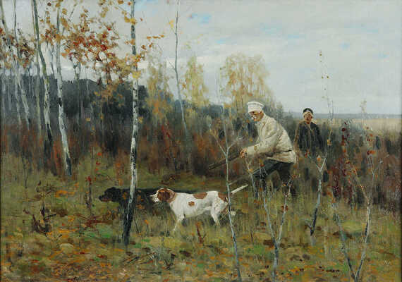 Ворошилов Сергей Семенович. Охота в березовой роще